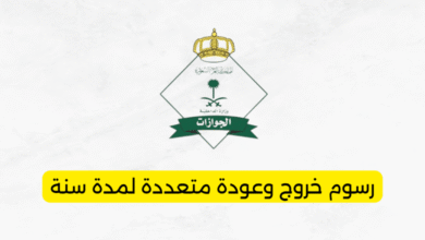 رسوم خروج وعودة متعددة لمدة سنة