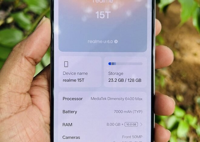 ظهور صور حية لهاتف Realme 15T تكشف تصميمه قبل موعد الإطلاق