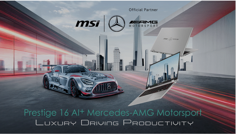 جهاز MSI Prestige 16 AI+ بإصدار محدود من مرسيدس-AMG موتورسبورت متوفر الآن