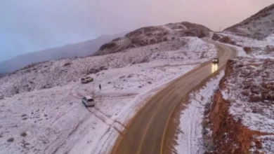 أسماء المناطق السعودية المتوقعة لتساقط الثلوج خلال الساعات المقبلة