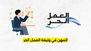 المهن في وثيقة العمل الحر