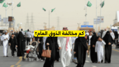 كم مخالفة الذوق العام