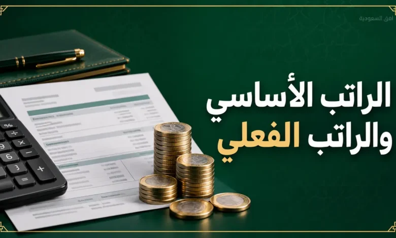 الفرق بين الراتب الأساسي والراتب الفعلي