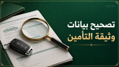 تصحيح بيانات وثيقة تأمين المركبات في السعودية