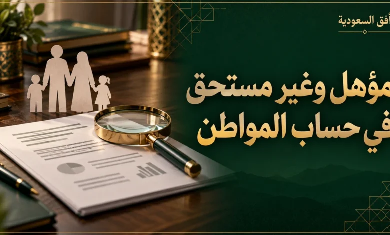 حساب المواطن مؤهل وغير مستحق
