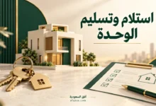 استلام وتسليم الوحدة السكنية مع مفاتيح ونموذج فحص