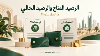 الفرق بين الرصيد المتاح والرصيد الحالي
