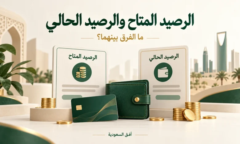الفرق بين الرصيد المتاح والرصيد الحالي