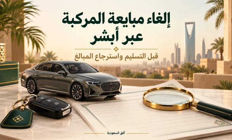 إلغاء مبايعة المركبة عبر أبشر