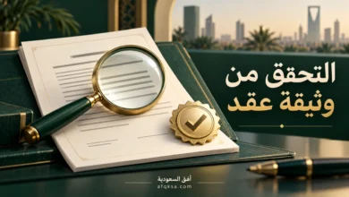 التحقق من وثيقة عقد عبر ناجز