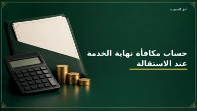 حساب مكافأة نهاية الخدمة عند الاستقالة في السعودية
