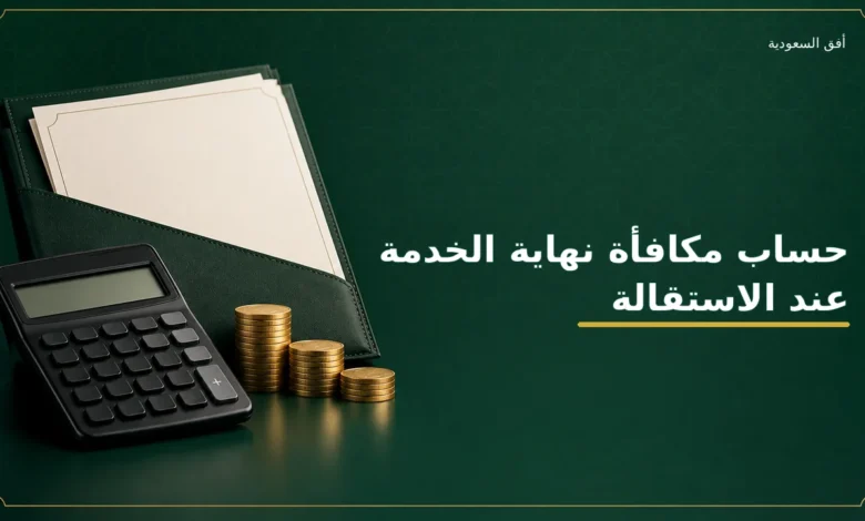 حساب مكافأة نهاية الخدمة عند الاستقالة في السعودية