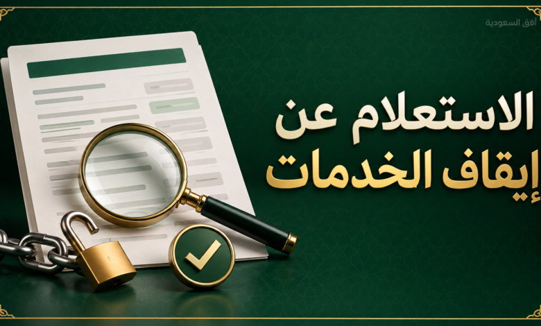 الاستعلام عن إيقاف الخدمات عبر ناجز