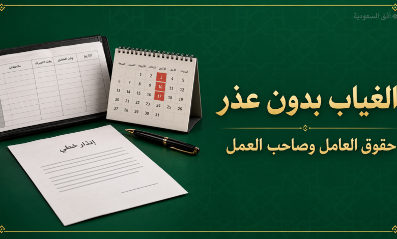 الغياب بدون عذر في نظام العمل السعودي