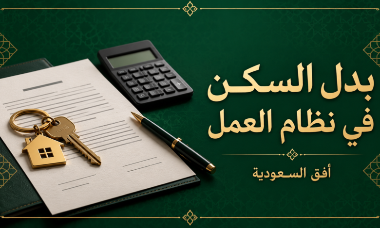 بدل السكن في نظام العمل السعودي وطريقة احتسابه
