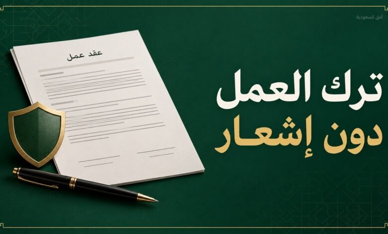 ترك العمل دون إشعار وفق المادة 81