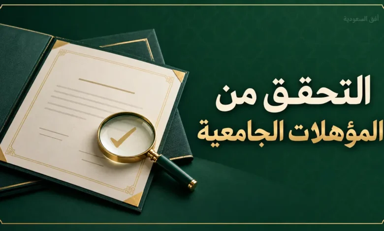التحقق من المؤهلات الجامعية عبر خدمة مؤهل