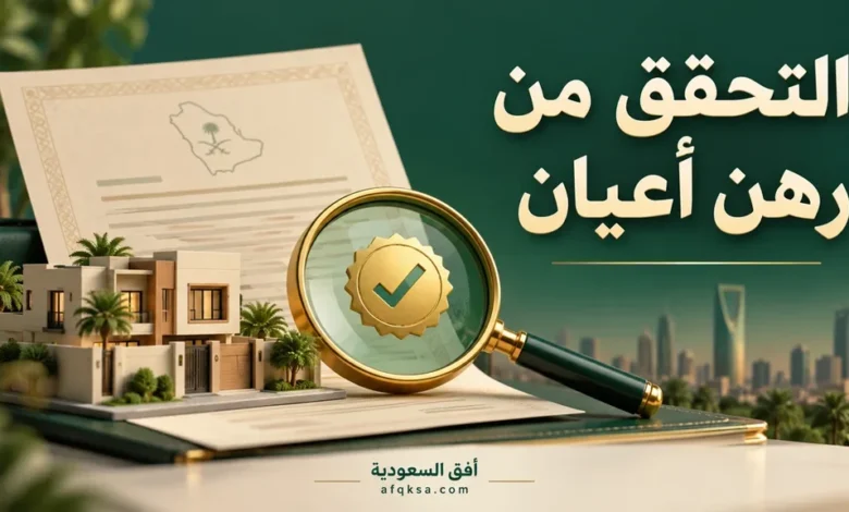 التحقق من رهن أعيان عبر ناجز