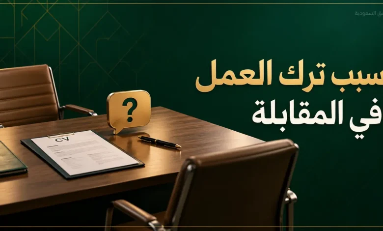 سبب ترك العمل في المقابلة الشخصية