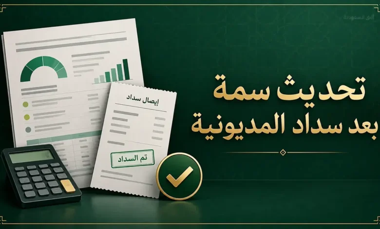 تحديث سمة بعد سداد المديونية مع تقرير ائتماني وإيصال سداد