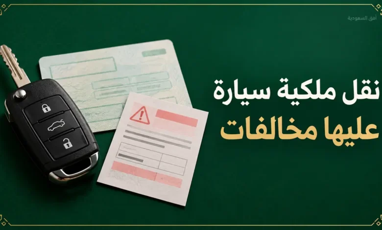 نقل ملكية سيارة عليها مخالفات في السعودية